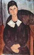 Amedeo Modigliani Elvira mit weissem Kragen painting